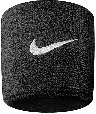 Nike Swoosh Armbänder (EIN Paar) – Schwarz/Weiß, Einheitsgröße