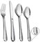 Cutlery Set, Stainless Steel 32 Piece Flatware Set for 8, Hammered Design Silverware Set for Big Family/Camping/Picnic, Eating Utensils with Knife Fork Spoon, Mirror Polish & Dishwasher Safe