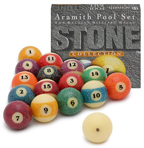 Aramith Stone Billiard Pool Ball Set 2 1/4 Granite Look
