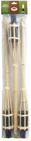 Esschert Design gartenfackel 6 x 62,5 cm Bambus Natur 3 Stück