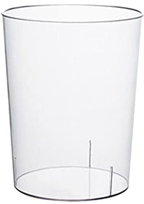 Dickly Cestino Minimalista in plastica Trasparente Cestini per la Carta straccia Bidone della Spazzatura Pattumiera da Tavolo Pattumiera per Ufficio Bagno, 16,5 cm x 16,5 cm