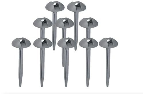 Teppichheringe Set 10 Stück 10 cm Plastik Heringe für weiche Böden Kunststoffhering für Camping Outdoor Zelt Unterlagen Bodenplanen Vorzelt