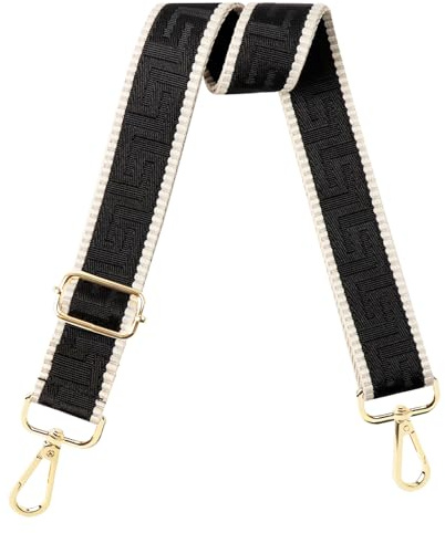 DAJISI Bag Straps for Crossbody Handbags, Wide Shoulder Bag Strap Replacement Universal Adjustable Black Handbag Strap for Women Men Guitar Purses Handbag