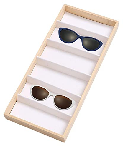Lunettes De Soleil Tiroirs Plateau -wooden Organisateur De Verre Pour Yeux, De Boîte Empilable | Insert Pour Tiroirs Pour Lunettes, D'affichage De Protection Non Slip Pe, beige,