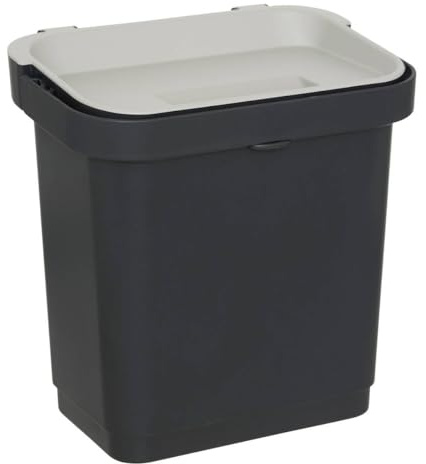 5Five - Basurero Negro - 5L - Diseño Moderno, Accesorio para Cocina y Baño