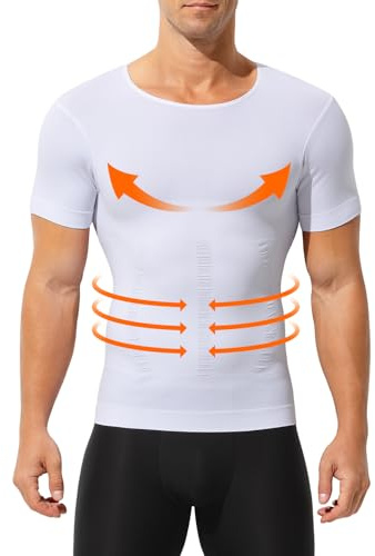 Arjen Kroos T Shirt Compression Homme T-Shirt Gainant pour Hommes Maillot de Corps Shapewear à Manches Courtes Compression Body Shaper