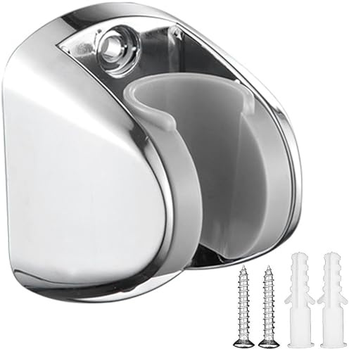 Duschkopfhalterung, Duschbrause Halterung Brausehalter, Halterung Duschkopf, Handbrause Halterung mit Schrauben, 45° Verstellbare Duschkopfhalterung Wand Kompatibel mit Den Meisten Duschköpfen
