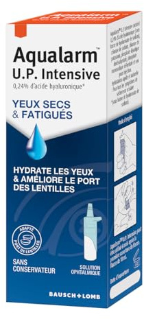 AQUALARM | Intensive UP Ojos Secos y Cansados Frasco | Ácido Hialurónico 0,24% | Alivia la Sequedad Ocular Severa | Compatible con Lentes y para Toda la Familia | 10ml