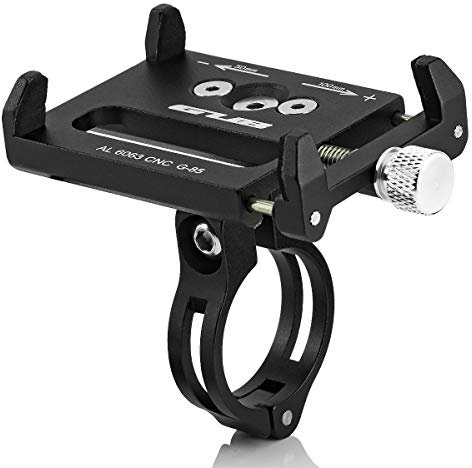 GUB Fahrrad Handyhalterung Aluminium Motorrad Scooter Fahrrad e-Bike Universal Handy Halterung Schnellspanner Lenker für Handy Halter drehbar für 4,7-7,2 Zoll Smartphone, Navi