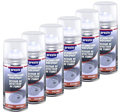 Presto 6X 416606 RAUCHMELDER-PRÜFSPRAY TESTSPRAY RAUCHWARNMELDER 150 ml