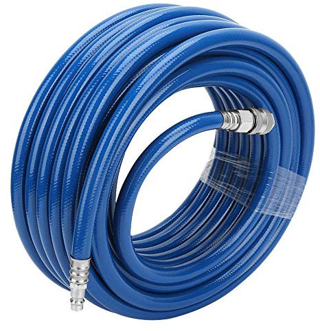 Manguera de aire comprimido de 15 metros, manguera de compresor de aire de PVC, manguera de aire de conexión rápida de 20 bar, Manguera neumática de goma flexible de 850 psi con conector rápido