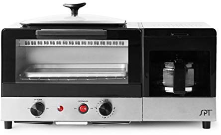 SPT BM-1120BA: 3-in-1 Breakfast Maker in Stainless Steel & Black,18.5W x 8.75D x 11.25H inches