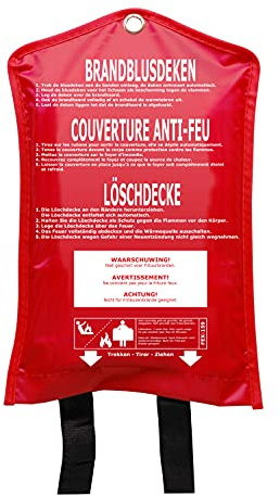 Smartwares FEX-15900 Feuerlöschdecke — 1,60 x 1,80 m — schnelle Verwendung, Weiß