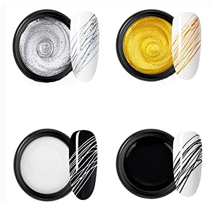 Spinnengel für Nagelkunst, Malerei, elastisches Zeichnen, Spinnengel, Soak-Off, UV-LED-Gel-Nagellack, Nagelkunst, DIY-Gelfarbe, Design, Punkt-zu-Linie, Zeichnen und Malen, Dekoration, Seidenlack