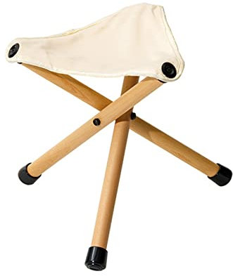 Klappbarer Dreibeinhocker Faltende Camping-Stativhocker Tragbare 3 Beine Hoher Slacker-Stuhl Stativ-Sitz for den Außenwanderung-Angeln Picknick-Strand BBQ Gartenrasen mit Aufbewahrungstasche