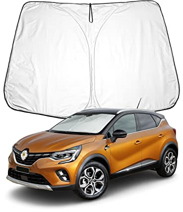 BIXUAN Captur 2024 Parasole compatibile con Renault Captur 1 Gen 2013-2019 Captur 2 Gen 2020-2025 Auto Parabrezza Parasole Anteriore Protezione Antivento per Captur 2 Parabrezza Bloccato Copertura UV
