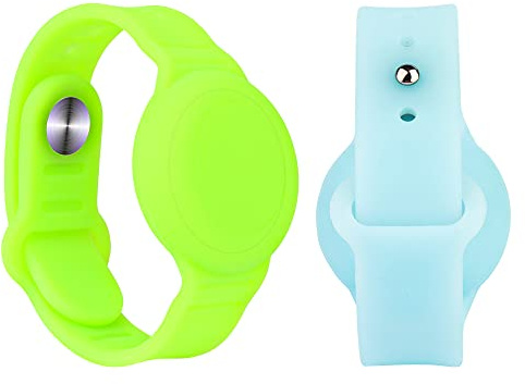 Bracelet étanche 2 pack Airtag compatible avec Apple AirTag, bracelet Airtag ajustable doux, bracelet montre Airtag pour enfants bébés tout-petits personnes âgées.