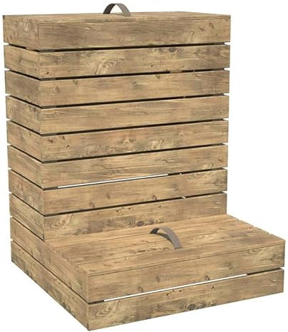 Forest Style Composteur en Bois traité 79 x 81 x 100 cm AltoL - 320L - Cerland