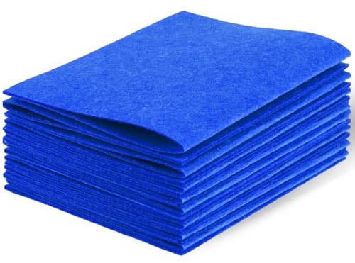 Fogli di feltro, 17,8 x 27,9 cm, tessuto in feltro per artigianato, 10 pezzi, per Halloween e Natale, per progetti fai da te e cucito (blu scuro)
