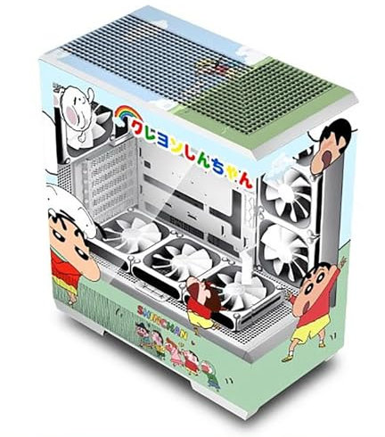 Datorfodral, Mid-Tower PC-spelfodral ATX/M-ATX/ITX - Främre I/O TPYE-C-port - Härdat Glas - 10 Fläktinstallationsposition - Vattenkylningsinstallation Klar