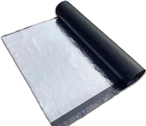 80cm Ancho Tela Asfaltica Autoadhesiva para Tejado Impermeable, 1mm Cinta de Aluminio Selladora Adhesiva, Cinta de Reparación Bituminosa Tejado para Techo Terraza Exterior Jardin(30x400cm)