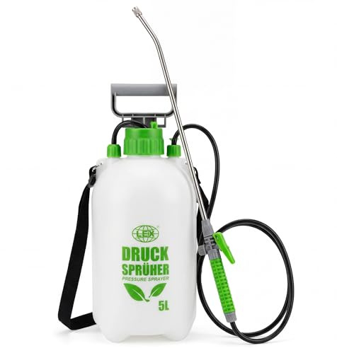 Drucksprüher 5 Liter 3 bar Sprühstange Düse aus Edelstahl Lanze Schlauch