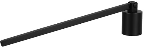 JUMPLAWN Apagavelas de Acero Inoxidable Negro Diseño Ergonómico y Sección Móvil, Accesorio para Velas Adecuado para Uso en Chimeneas y Decoración del Hogar