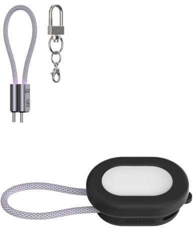 Juego de soporte para dispositivos de transporte diario con funda de silicona, clip y bucle para bolsos, carteras, bolsas y funda de dispositivo de localización de viaje, soporte de silicona, bolsa de
