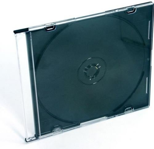 CrazyGadget® 5 x Empty CD Case Jewel Ultra Slim 5mm - Black/Clear Categorise, Protect & Store Your CD's Safely