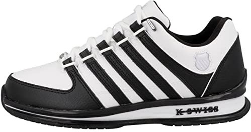 K-Swiss Herren Rinzler Sneaker, White/White/Black, 44 EU