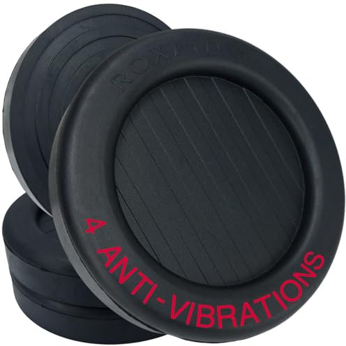 4 Patins Support Anti Vibrations Pour Machine à Laver – Antidérapant Compatible Avec Tous les Appareils – Cale Amortisseur En Caoutchouc Pour Lave Linge – Patins Tapis Anti Vibrations ROXPID