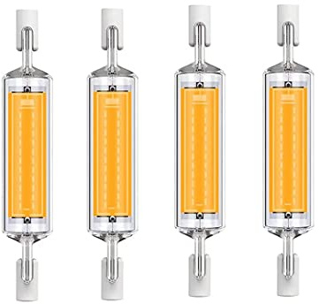 Hovoto R7S 78mm LED Bulb Dimmable, Light Bulb Linear 10W R7S 78mm, Warm White 3000K, R7S LED 78mm 10W Equivalent to 100W Halogen Lamp, 1000LM, 360 Degree for Floodlight, Wall Lamp, 4Pack