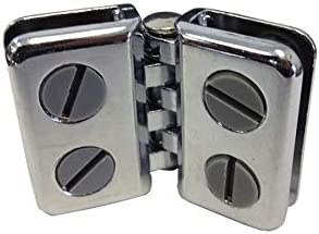 Only Hangers Chrome Deluxe Hinge Display Connectors for 1/8, 3/16 and 7/32 Glass