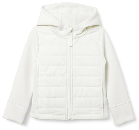 Amazon Essentials Chaqueta Deportiva con Capucha y Cremallera Completa Niña, Cáscara de Huevo, 2 años