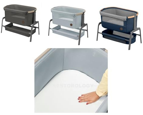 Restorology Maxi Cosi Iora Bedisde Colchón para Cuna Transpirable Extra Grueso Súper Suave Bebé Antialérgico Funda Impermeable y Lavable, Tamaño 80 x 50 x 5 cm