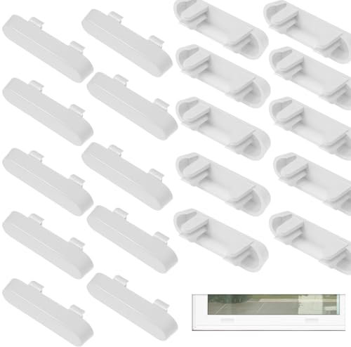 UHMC 20 Pcs Weep Hole Covers, Window Drainage Cover Caps Window Sill End Caps Replacement Drainage Caps Windows Sill Cover Hole Drainage Covers for UPVC Windows(White)