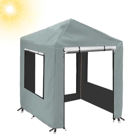 Funda impermeable para casa de juegos, 38 x 25 x 5 cm, cubierta antipolvo para casa de juegos de patio trasero, tela Oxford, impermeable, protección solar, con cremallera lateral, fundas para casa de