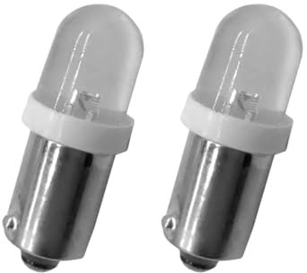 cyclingcolors 2x Ampoule 12V 4W BA9S LED veilleuse plaque immatriculation voiture moto clignotant lampe feu phare culot baionnette, blanc