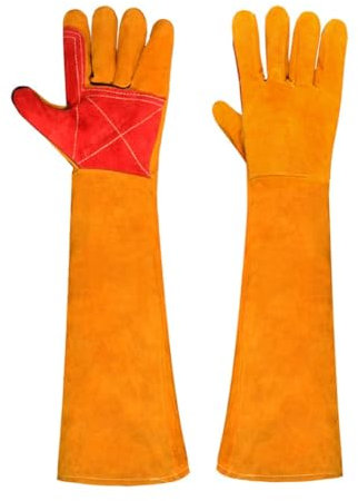 Gants De Protection Pour Soudage En Métal De 60 Cm, Gants Épais Et Résistants Pour Le Jardinage, L'élagage Des Rosiers, Avec Protection De L'avant-bras Pour Le Jardinage Et Les Travaux Extérieurs