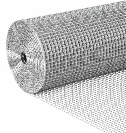 CERMIT Hardware Cloth 1/2 Mesh 48 x 100' 19 Gauge, Hot-Dip Galvanized After Welding – Chicken Wire Mesh, Wire Mesh Roll for Chicken Coop Cover, Garden Fence, Rodent & Gopher Barrier
