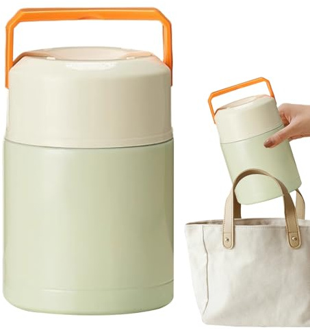 Genérico Tarro Térmico Para Sopas - Envases para Comida Caliente con Tapa Hermética | Contenedor Para Sopas, Campamentos, Escuela O Viajes