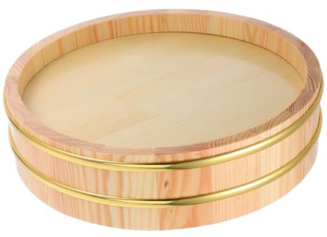 FUNOMOCYA Hangiri y Diseño Elegante Resistente a Deformaciones Tradicional de Madera Gran Capacidad Adecuado para Mezclar Arroz para Sushi en Cocina Japonesa