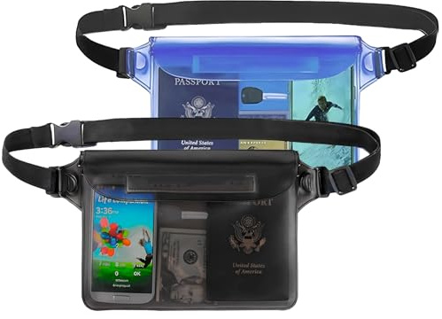 2 stycken vattentät väska, vattentät väska, vattentät väska, vattentät mobilskal, för telefon/kontant/kort, vattensport, strand för simning, forsränning, paddling, snorkling fiske