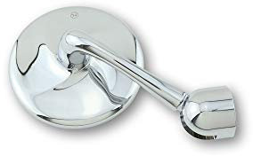 HIGHSIDER Classic Motorrad Lenkerendenspiegel, links und rechts verwendbar, E-geprüft (chrom)