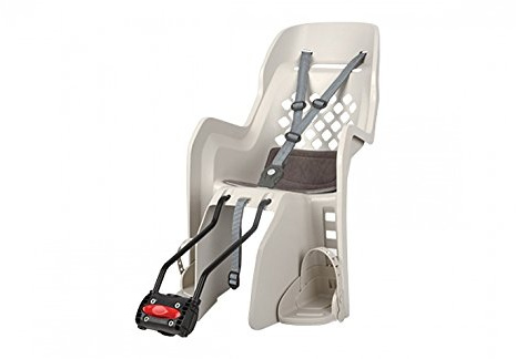 Polisport 8406500008 - Seggiolino Posteriore Joy 29'' per Biciclette con Ruote da 26'' a 29'' Adatto a Bambini di Peso da 9 a 22Kg con Ancoraggio al Telaio en Color Grigio Scuro
