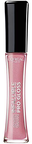L’Oreal Paris Makeup Infallible 8 Hour Hydrating Lip Gloss, Pink Opal, 0.21 Fl Oz