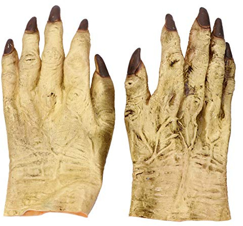 2 St Vinylhandskar Latex Zombiehänder Nagelhandskar Zombie Hand Zombie Monster Handskar Cosplay Zombie Utbud Cosplay Skräckhandskar Händer Handskar Halloween Handkläder
