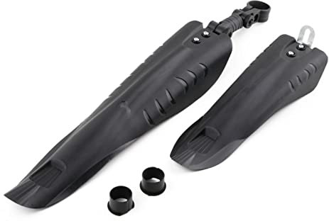 SFQEVHRZ Fahrrad Schutzblech, Verstellbares Mountainbike-Schutzblechset for vorne und hinten, schwarz, Schnellverschluss, Fahrradschutzblech, Fahrradzubehör, Fahrradschutzblech