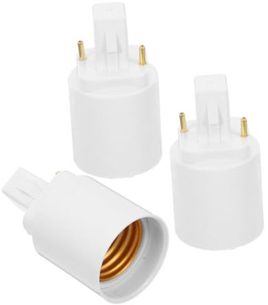 Hemobllo 3pcs G24d À E27 Convertisseur De Support D'adaptateur À 2 Broches À 2 Broches