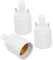 Hemobllo 3pcs G24d À E27 Convertisseur De Support D'adaptateur À 2 Broches À 2 Broches